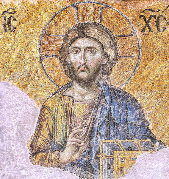 The Christ Pantocrator of the Deesis mosaic, Hagia Sophia (Istanbul, Turkey)